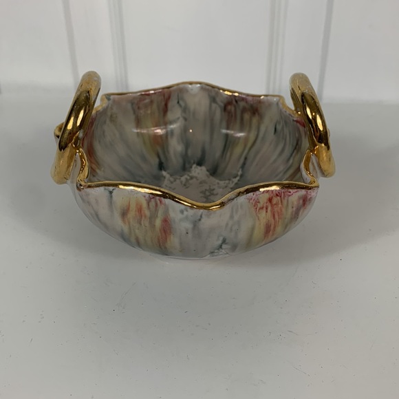 Ceramic dish from Italy 730/2 4.5” wide with handles. - Picture 3 of 6